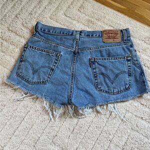 Levi's Blue Denim Cutoff Jean Shorts